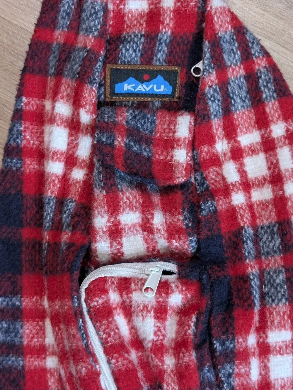 KAVU Plaid Sling Backpack Bag